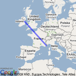 plan vol Nice Dublin