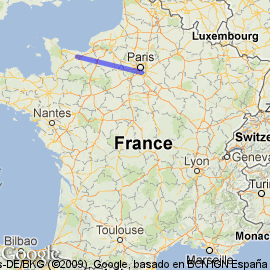 plan vol Paris Caen