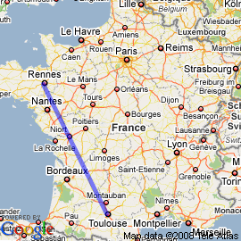 plan vol Rennes Toulouse